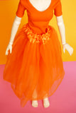 Orange Tulle Skirt for Thirdscale Dolls like BJD, Smart Doll, Dollfie Dream