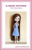 PDF A-Skirt Sewing Pattern for Pullip-Type Dolls