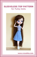 PDF Sleeveless Top Sewing Pattern for Pullip-Type Dolls
