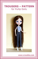 PDF Trousers Sewing Pattern for Pullip-Type Dolls