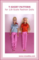 T-Shirt for Sixthscale Fashion Dolls Like Barbie
