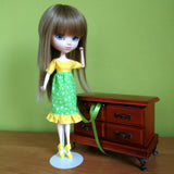 High-Waist Dress with a Ruffle Pattern for Pullip-Type Dolls