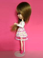 Long Sleeve Dress with a Half Slip Pattern for Pullip-Type Dolls