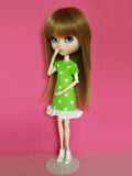 Loose Waist Dress with a Ruffle Pattern for Pullip-Type Dolls
