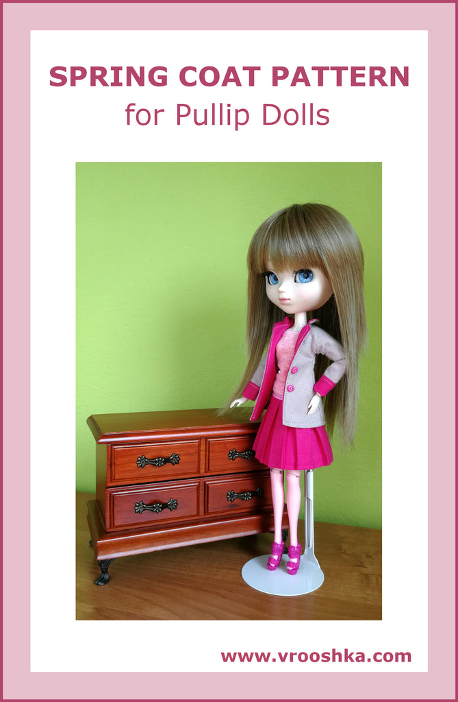 Spring Coat Sewing Pattern for Pullip-Type Dolls – Vrooshka