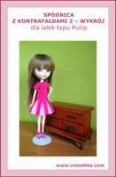 Box Pleat Skirt 2 Pattern for Pullip-Type Dolls