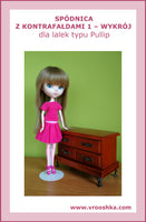 Box Pleat Skirt 1 Pattern for Pullip-Type Dolls